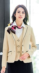 事務服 ジャケット 無地 通年 カルム シャンテ 360168