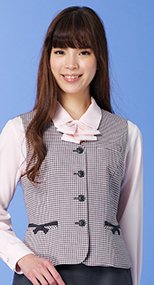 S-03351 03356 SELERY(セロリー) ベスト チェック 9903351