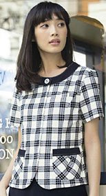 S-50452 50456 SELERY(セロリー) オーバーブラウス チェック 99-S50452