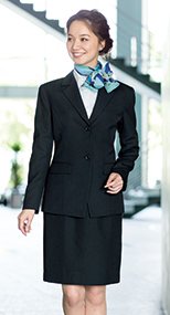 en joie(アンジョア) 51050 控えめなモノトーンがシックな雰囲気でウール混のスカート 無地 93-51050