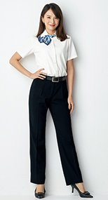 en joie(アンジョア) 76612 お腹周りを圧迫しないストレスフリーなパンツ 93-76612