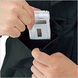 右胸 携帯電話収納ポケット