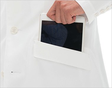 タブレットが収納できる脇ポケット