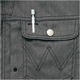 AZ64101 アイトス Wrangler(ラングラー) ジップアップジャケット(男女兼用) ペン差し付ポケット