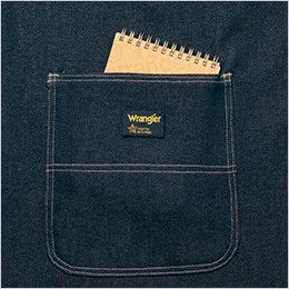 AZ64380 アイトス Wrangler(ラングラー) 胸当てエプロン(男女兼用) 両脇 大型フロントポケット