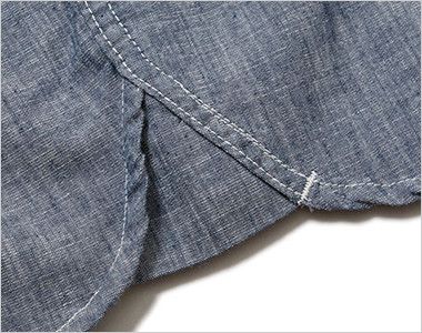 LCS43004 Lee シャンブレーシャツ/七分袖(女性用) Lee独特のガゼット(マチ付き)