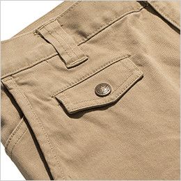 RP6904 ROCKY ツイルカーゴパンツ(男女兼用) フラップ付きのコインポケットを配置