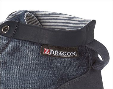 自重堂Z-DRAGON S7163 ミドルカットヴィンテージスニーカー スチール先芯 サイド部分ブランドネーム