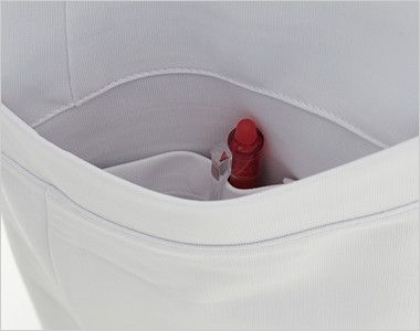 SD3000 ナガイレーベン(nagaileben) シングルコート長袖(男性用) ポケットは二重構造で、内側はペン差しポケット