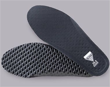 ジーベック 85405 スポーティーセフティシューズ 樹脂先芯 穴あきEVAにメッシュ素材を貼り合わせたインソールでムレを防ぎ快適な履き心地に。