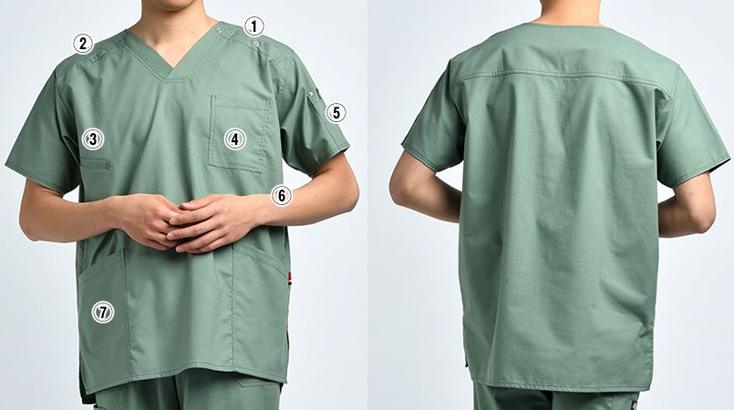 7045SC FOLK(フォーク)×Dickies スクラブ(男女兼用) 商品詳細・こだわりPOINT