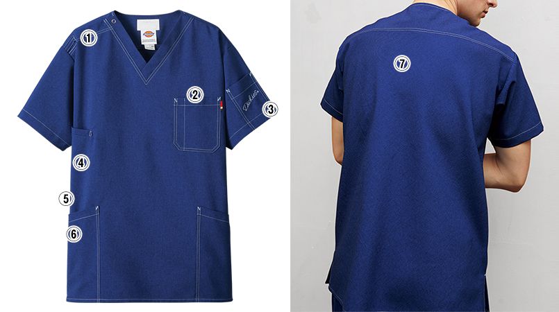 7061SC FOLK(フォーク)×Dickies スクラブ(男女兼用) 商品詳細・こだわりPOINT