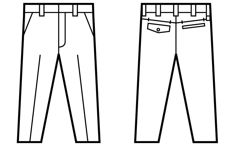 51501 自重堂JAWIN 発熱加工ノータックパンツ ハンガーイラスト・線画