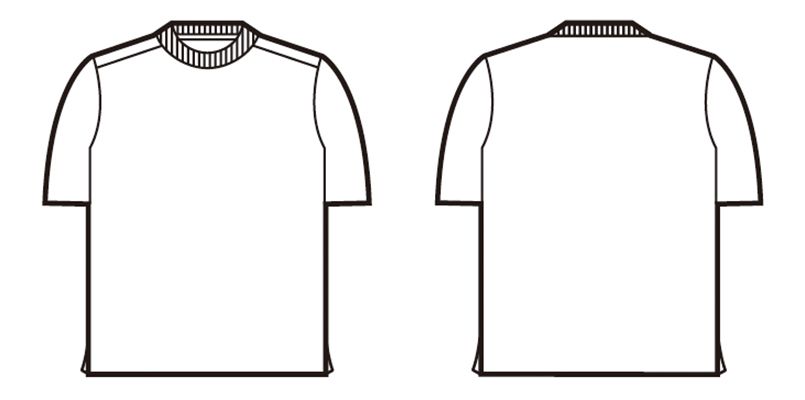 自重堂 85834 吸汗速乾半袖Tシャツ (胸ポケット無し) ハンガーイラスト・線画
