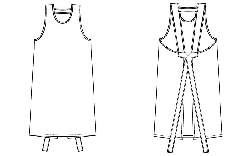 自重堂WHISEL WH90044 入浴介助エプロン(男女兼用) ハンガーイラスト・線画