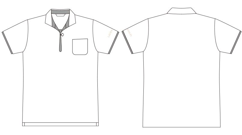 LW203 ローラアシュレイ 半袖ニットシャツ ポロシャツ(女性用)NLK ハンガーイラスト・線画